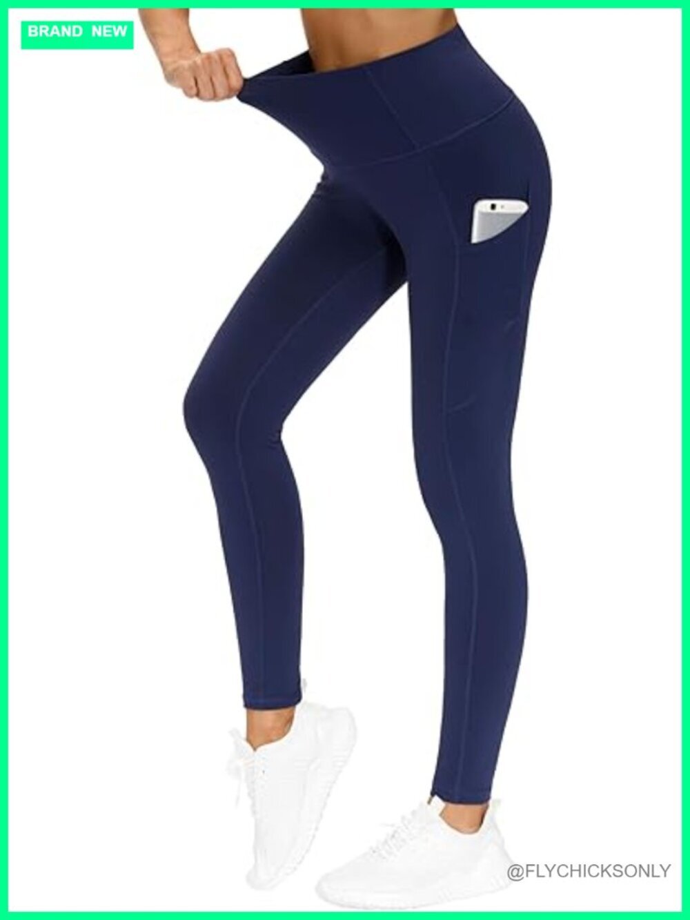 Thick High Waist Yoga Pants with Pockets Tummy Control Leggings
